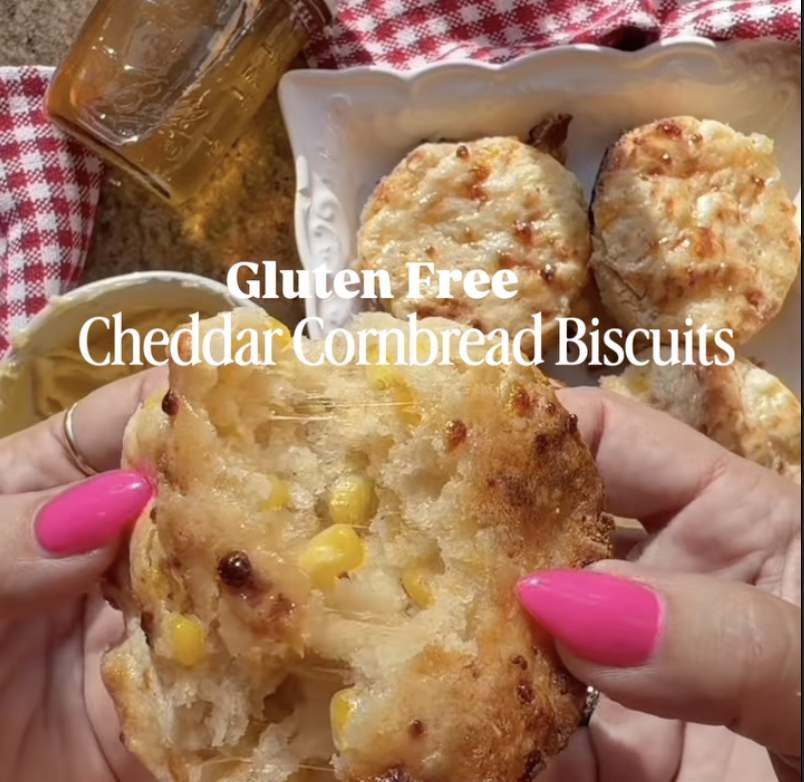 Gluten Free Cheddar Cornbread Biscuits (Featured Image)