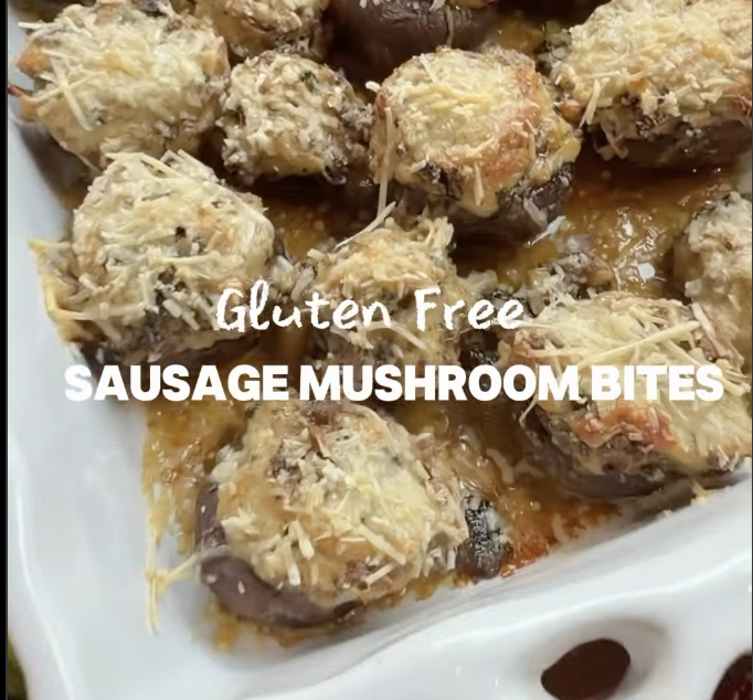 Gluten Free Sausage Mushroom Bites Recipe (Featured Image)