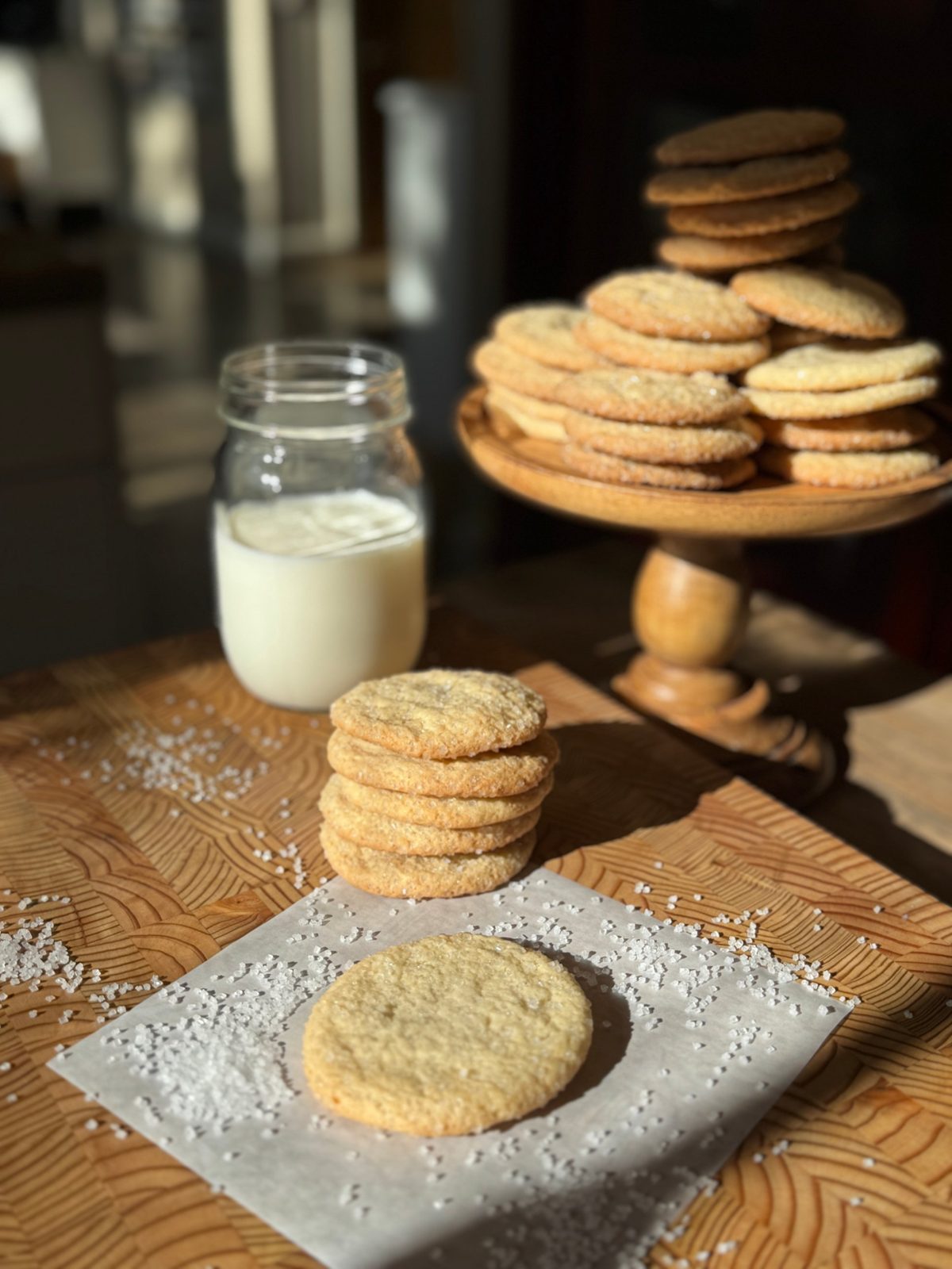 Stack of gluten-free sugar cookies
