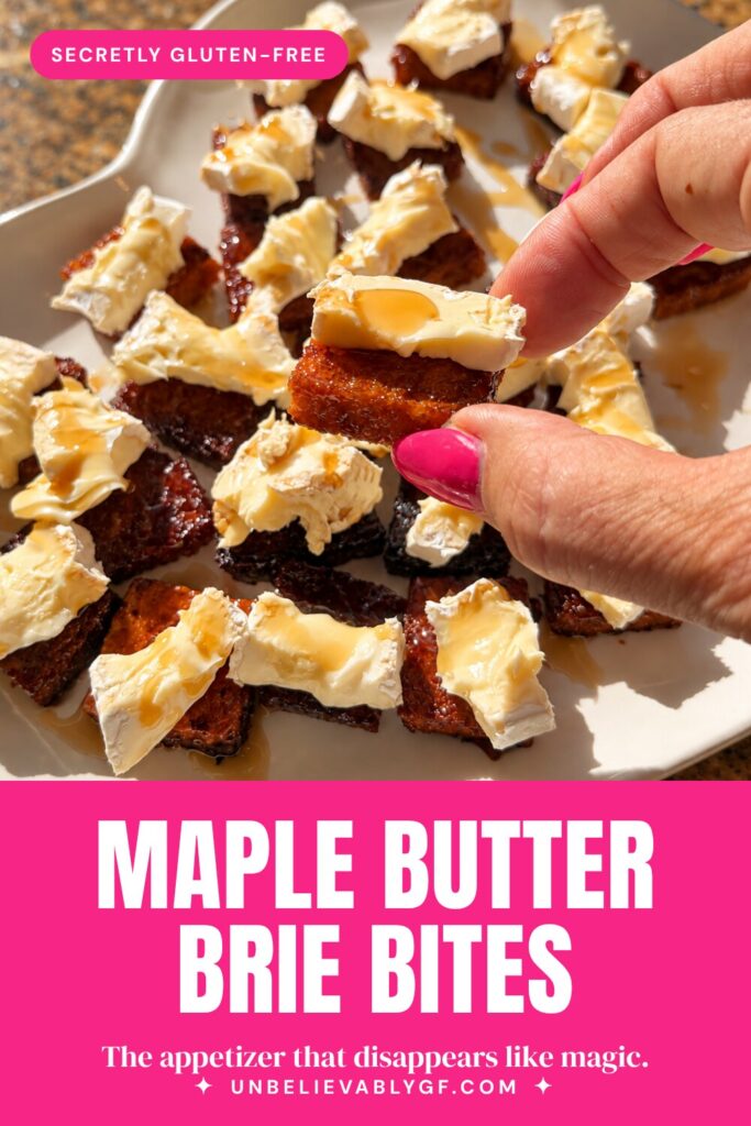Maple Butter Brie Bites gluten-free appetizer pin