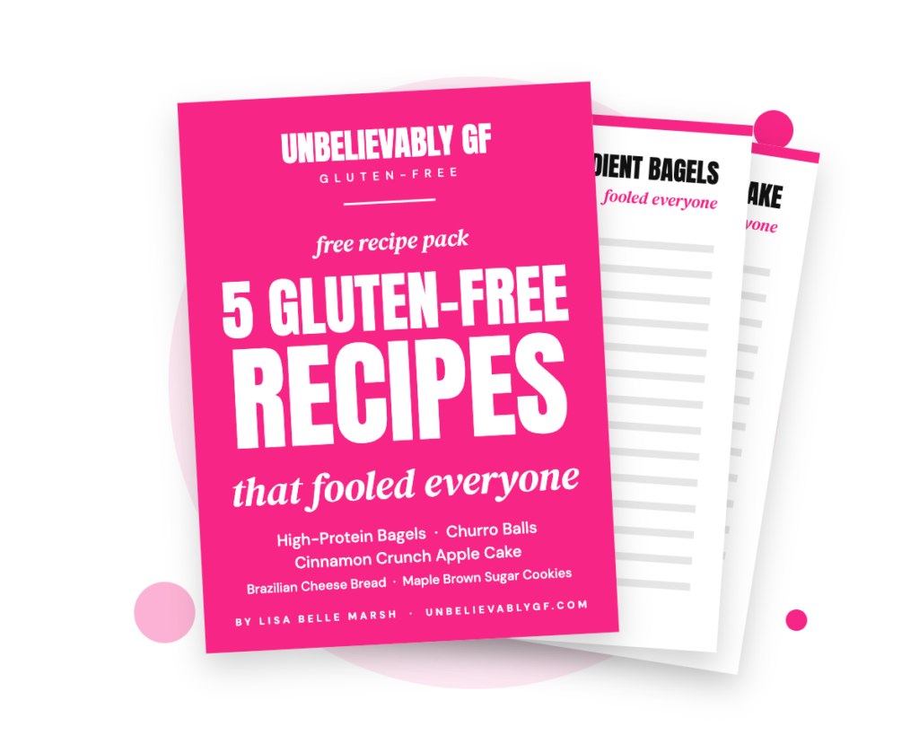 Free recipe pack: 5 Gluten-Free Recipes That Fooled Everyone by Lisa Belle Marsh